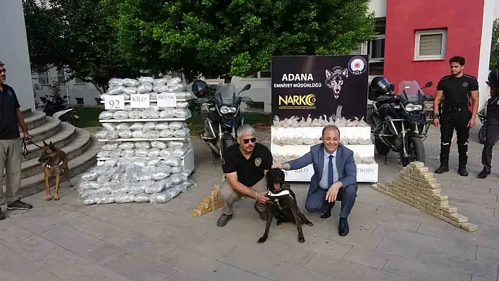 105 kilo eroin ve 92 kilo skunk ele geçirildi