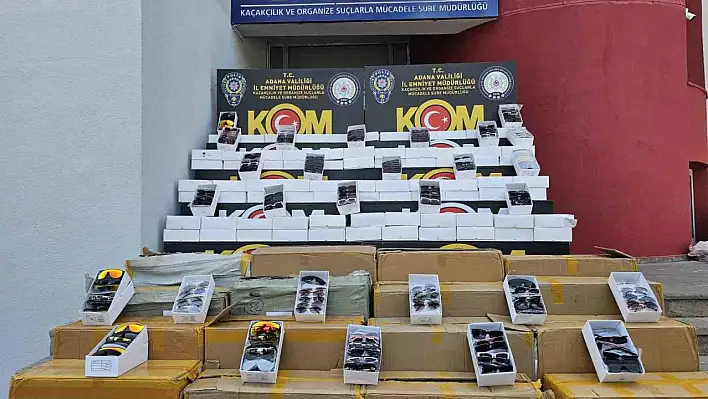 14 milyonluk kaçak güneş gözlüğü ve telefon ele geçirildi
