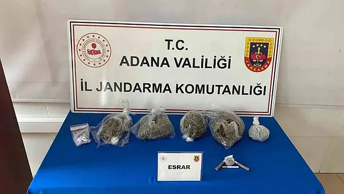 Adana'da 2 kilo 700 gram esrar ele geçirildi