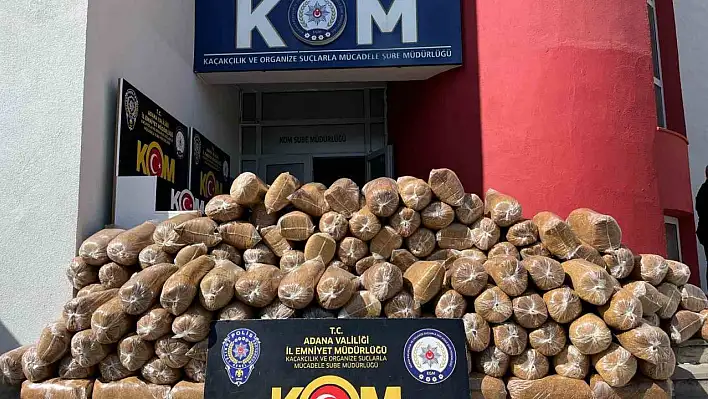1 ton kaçak tütün ele geçirildi