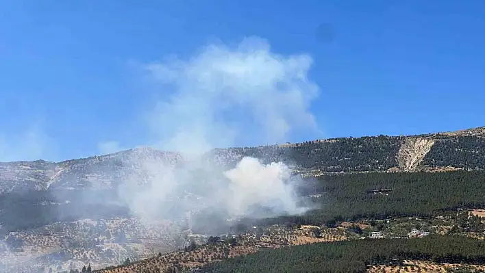 Ahir dağında orman yangını, ekipler müdahaleye başladı