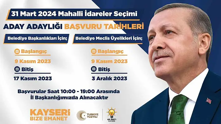 AK Parti'de seçim başvuruları başladı