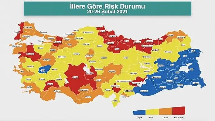 Koca, Risk Durumu haritasını paylaştı