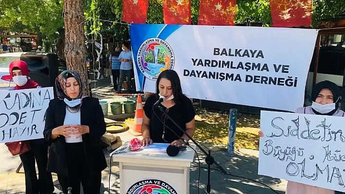 Balkaya Yardımlaşma ve Dayanışma Derneği kadına şiddete 'Dur' dedi
