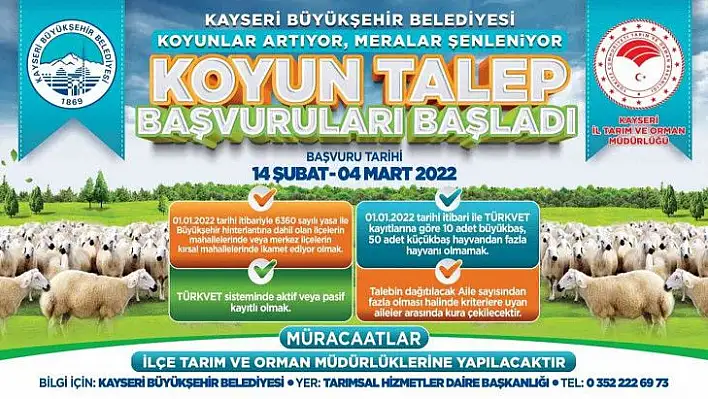 Başvurular başladı! 3 bin 200 koyun dağıtacağız...