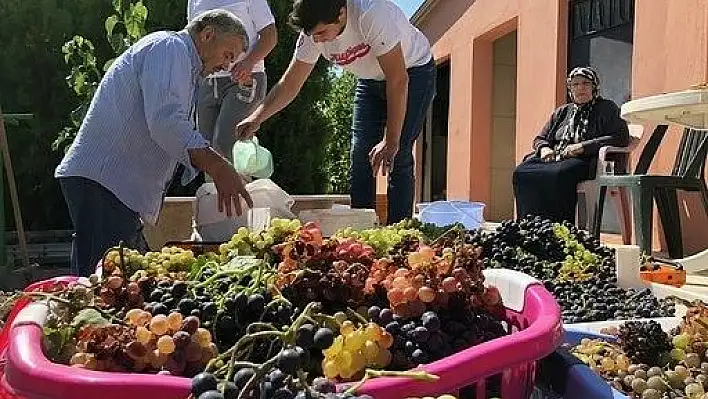 Başkan Çelik ailesiyle birlikte pekmez kaynattı
