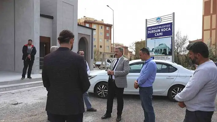 Palancıoğlu yeni yapılan cami çalışmalarını yerinde inceledi