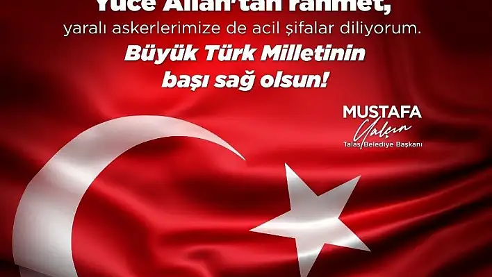 Başkan Yalçın, 'Birlik olma vaktidir'