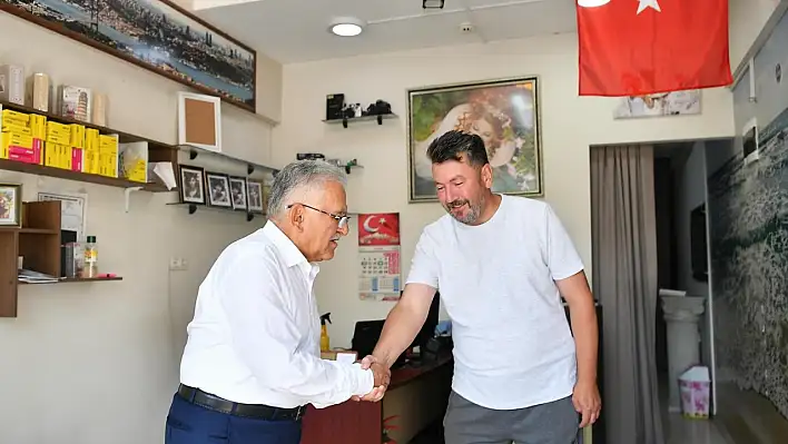 Belediye Başkanı'ndan esnaf ziyareti