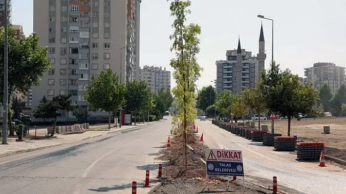 Talas'ta Bilge Kağan Caddesi'ne yeni çehre