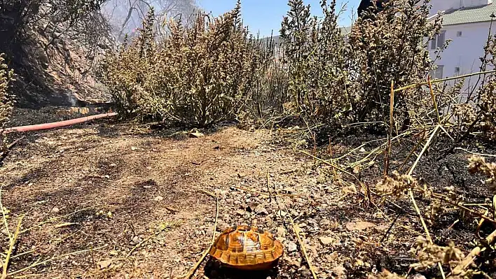 Boş araziden alevler yükseldi