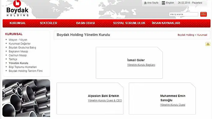  Boydak Holding'de yönetim yine değişti