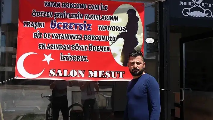 Bu berber şehit ailelerinden ücret almıyor