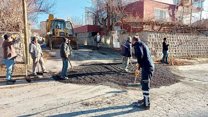 Bünyan'da yol çalışması...