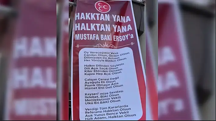 Büyükkılıç'ın köyünde MHP'li Baki Ersoy'a dikkat çeken sürpriz!