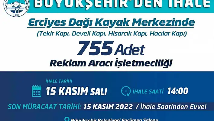 Büyükşehir'den ihale