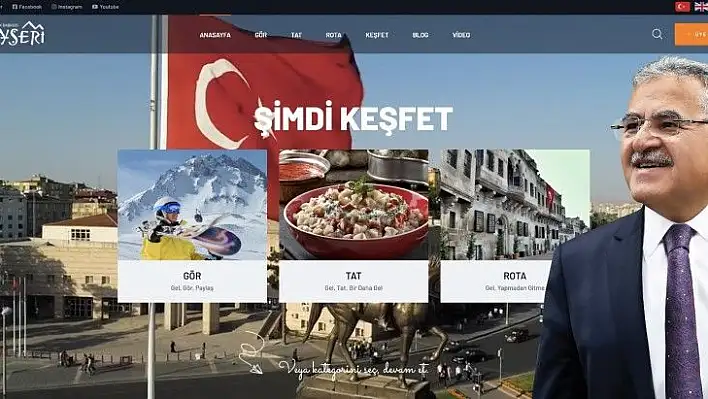 Büyükşehir'den turizm rehberi gibi web sitesi