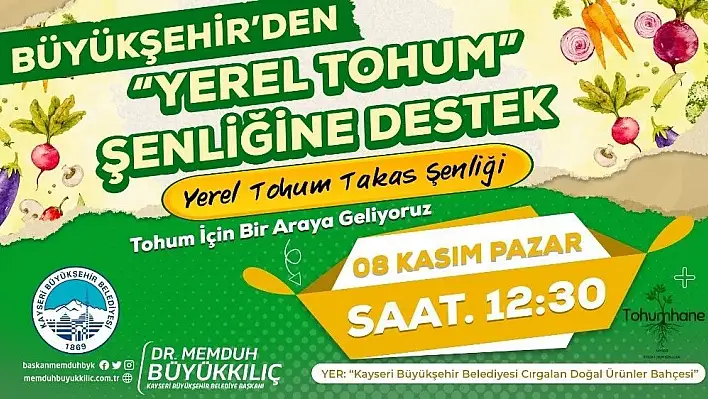 Büyükşehir'den Yerli Tohum Şenliğine destek