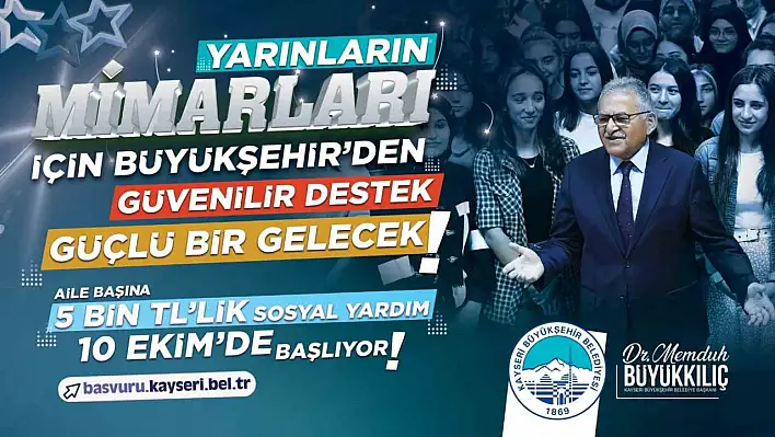 Büyükşehir'den öğrencilere 5 bin TL destek!