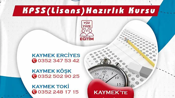 'Yüz yüze KPSS lisans kursu'