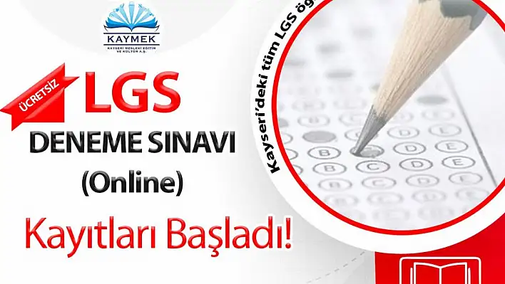 Online LGS Deneme Sınavı! Kayıtlar başladı...