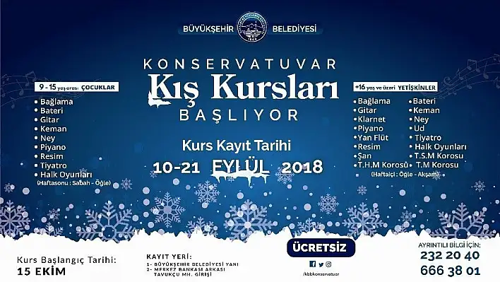 Büyükşehir konservatuvarına kayıtlar başladı
