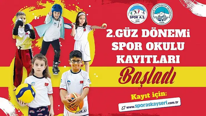 Spor A.Ş. 2'inci Güz Dönemi Spor Okulu kayıtları başladı