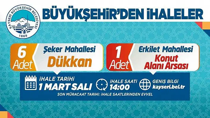 Büyükşehirden arsa, işyeri ve akaryakıt istasyonu ihaleleri