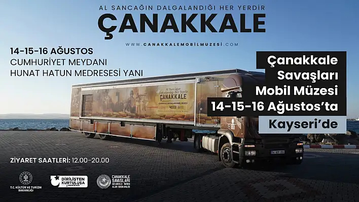 Çanakkale Zaferi 14 Ağustos'ta Kayseri'de