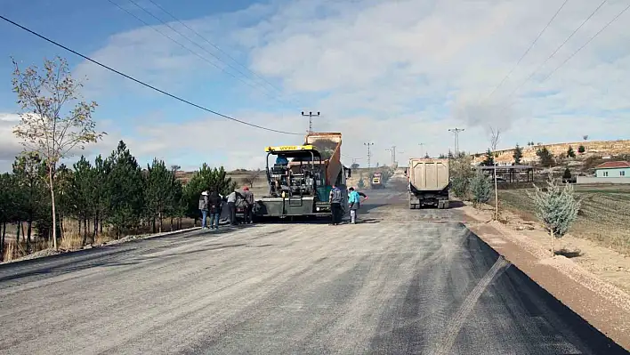 Çatakdere'de yol çalışması