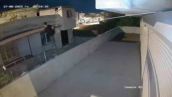 Müstakil eve çatıdan giren zanlı tutuklandı