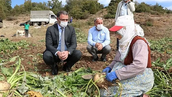 Çiftçi ile gönül bağı kuran Vali Balcı pancar çiftçisi ile buluştu