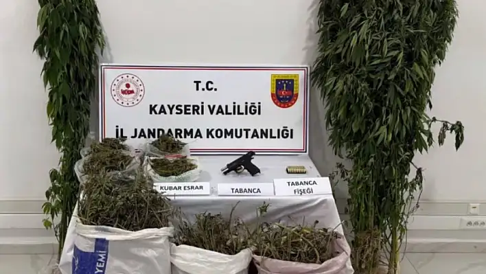 Develi'de uyuşturucu ve silah operasyonu