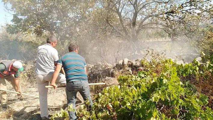 Develi'de yürekleri ağızlara getiren yangın!