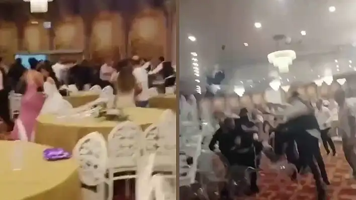 Düğünde tekme tokat kavga