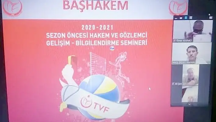 Ekim ayı voleybol hakem ve gözlemcisi toplantısı online yapıldı