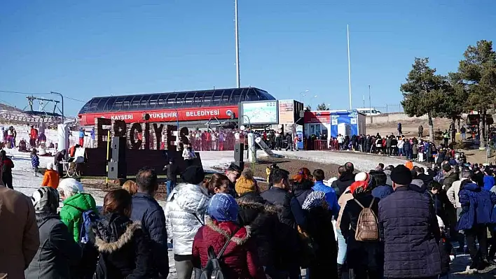 Erciyes'e hafta sonu kaç kişi gitti?