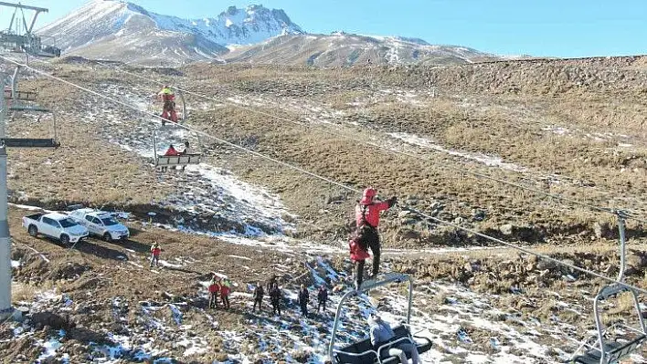 Erciyes'te gerçeğini aratmayan tatbikat