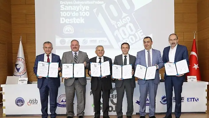 ERÜ'den Kayseri Sanayisine, Ticaretine ve Belediyelere 100'de 100 Proje Desteği