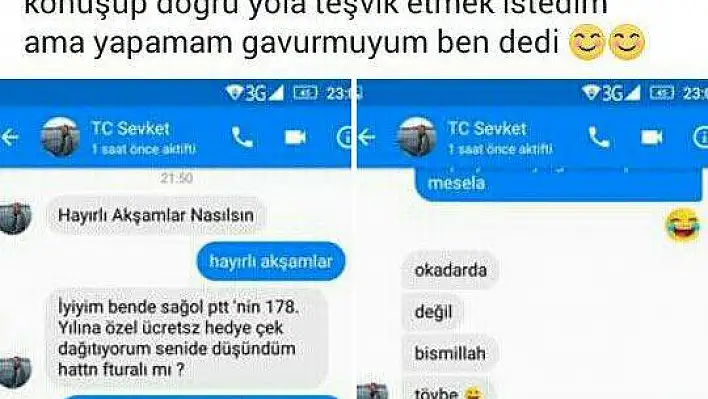 Facebook hırsızı ile güldüren sohbet...