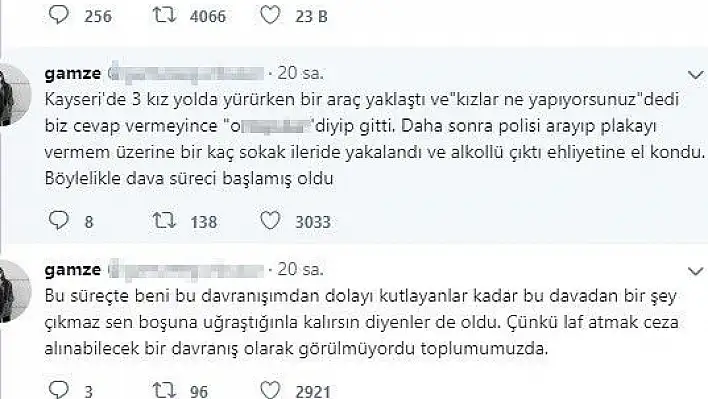 Genç kız kendisine laf atan şahsın peşini bırakmadı