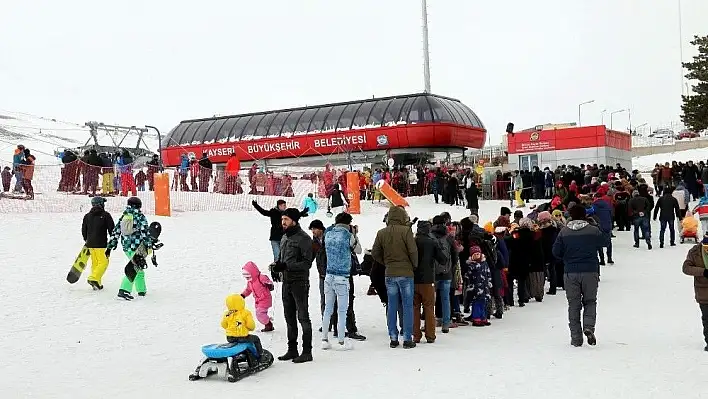 Haftasonu Erciyes'i 60 bin kişi ziyaret etti