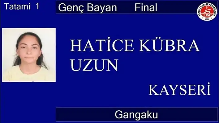 Hatice Kübra Uzun Online Kata Şampiyonasında birinci oldu