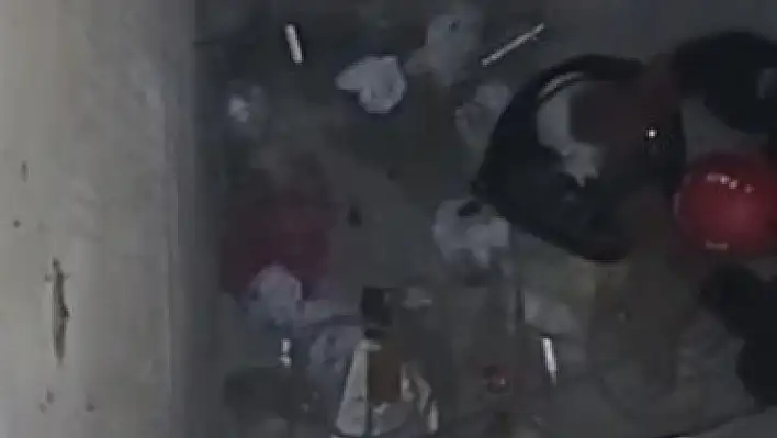 Havalandırma boşluğuna düşen kedinin yardımına Kayseri İtfaiyesi koştu!