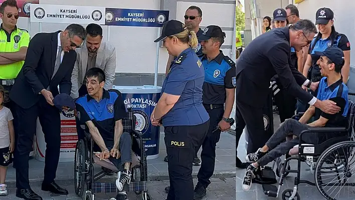 Hayali polis olmaktı, üniformayı giydi