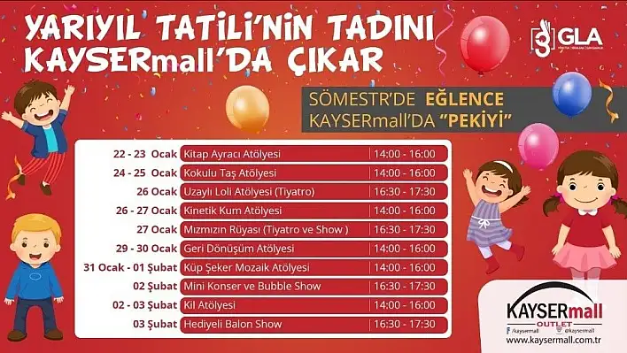 Her karne KAYSERmall Outlet'de hediyeye dönüşecek