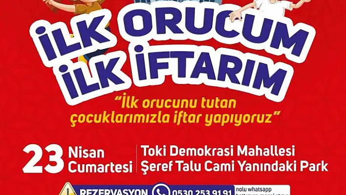 İlk Orucum İlk İftarım etkinliği TOKİ'de