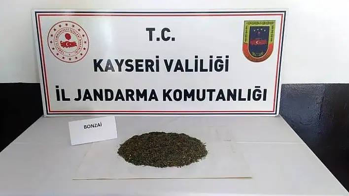 Çantadan yarım kilo bonzai çıktı