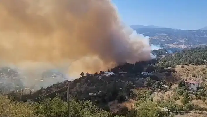 Kahramanmaraş'taki orman yangını evlere sıçradı