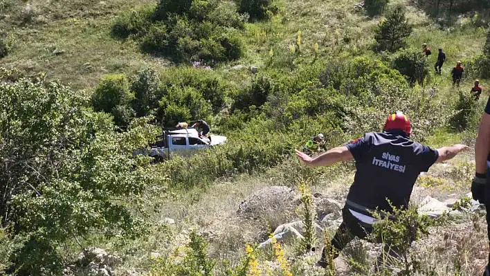 Kamyonet şarampole uçtu: 1 yaralı
